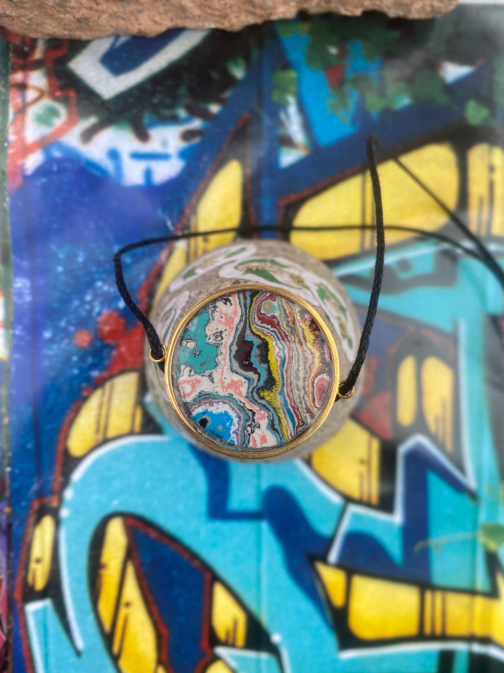 Recycled Graffiti necklace