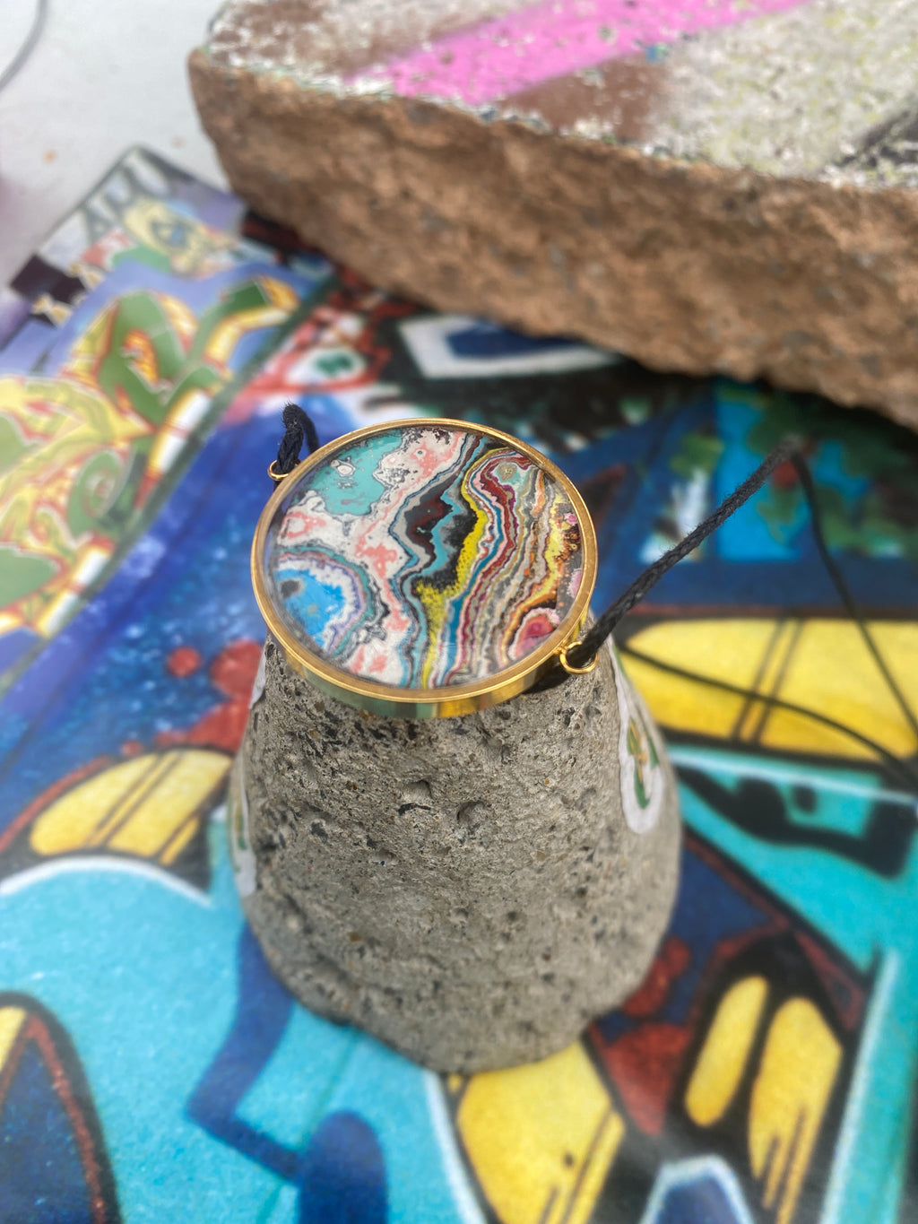 Recycled Graffiti necklace