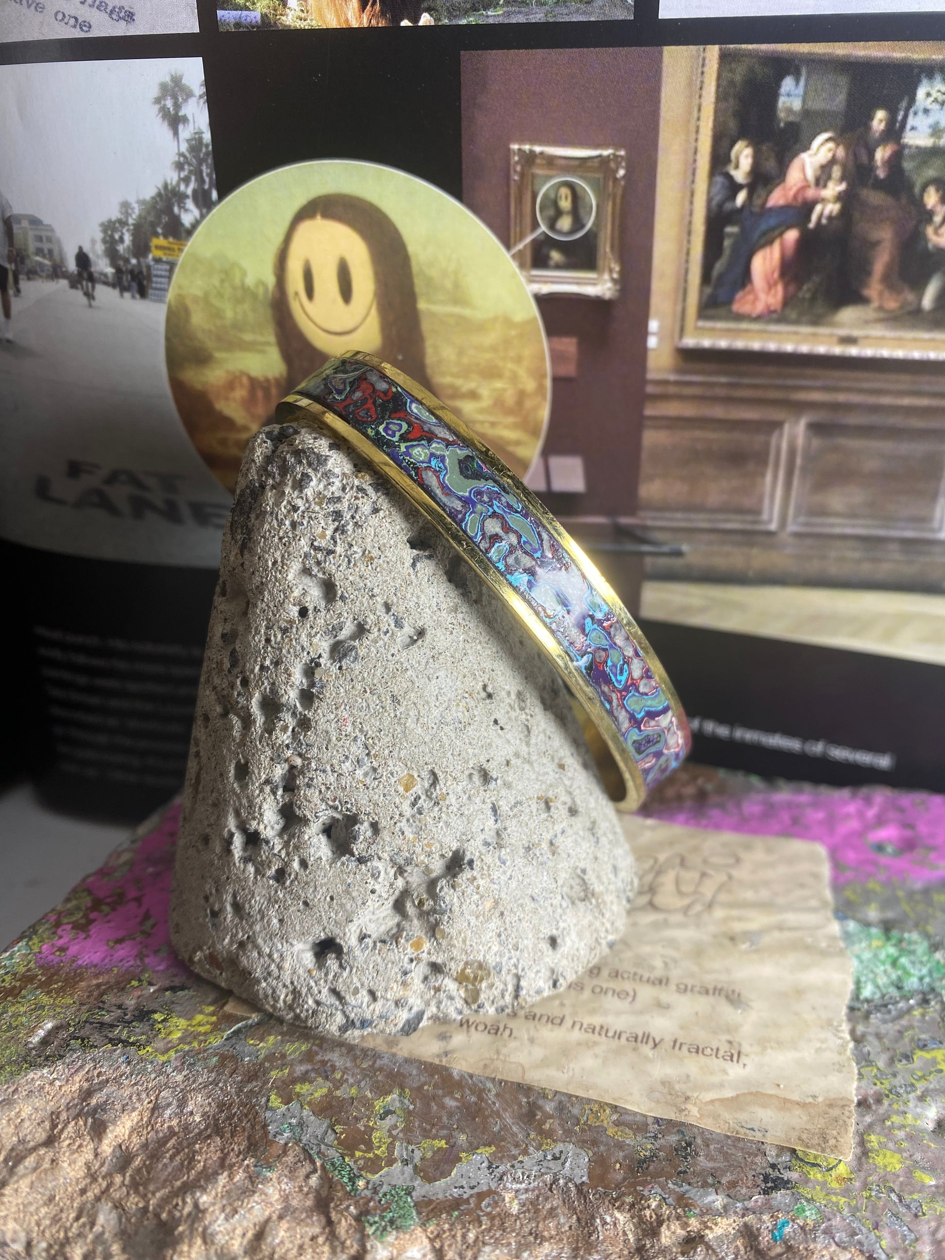 Recycled Graffiti bangle