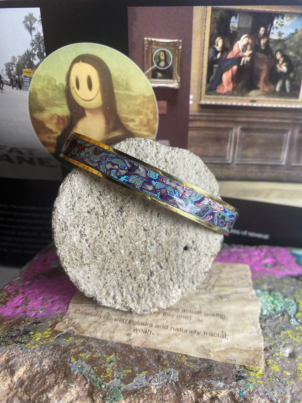 Recycled Graffiti bangle